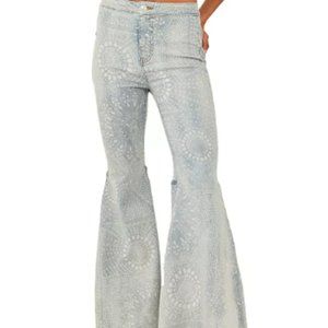 Free People Just Float On Printed Jeans - Waist 28
